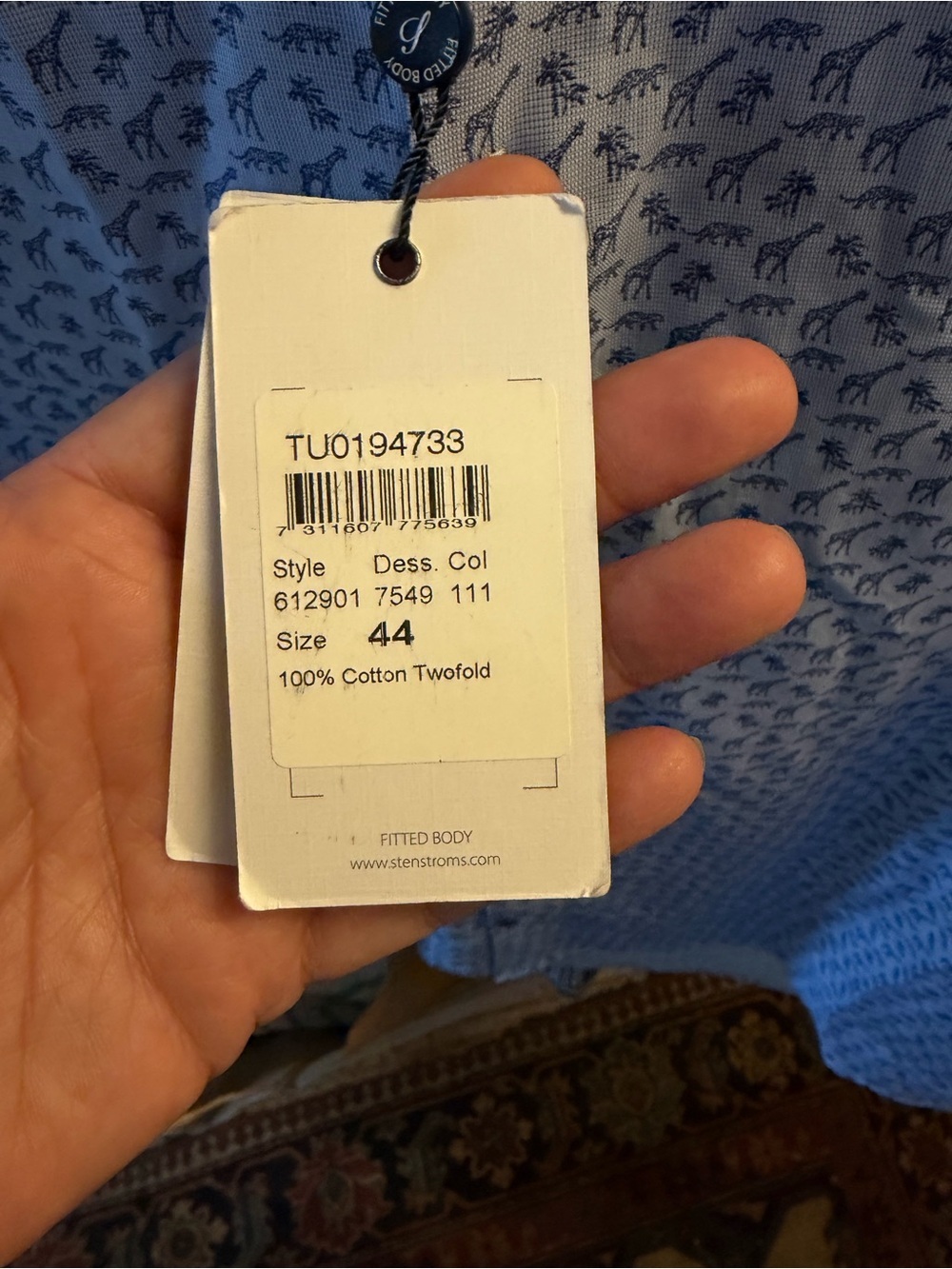NWT Stenströms Desert Collection Egyptian Cotton Shirt 17.5 Safari Country Club - Picture 4 of 13